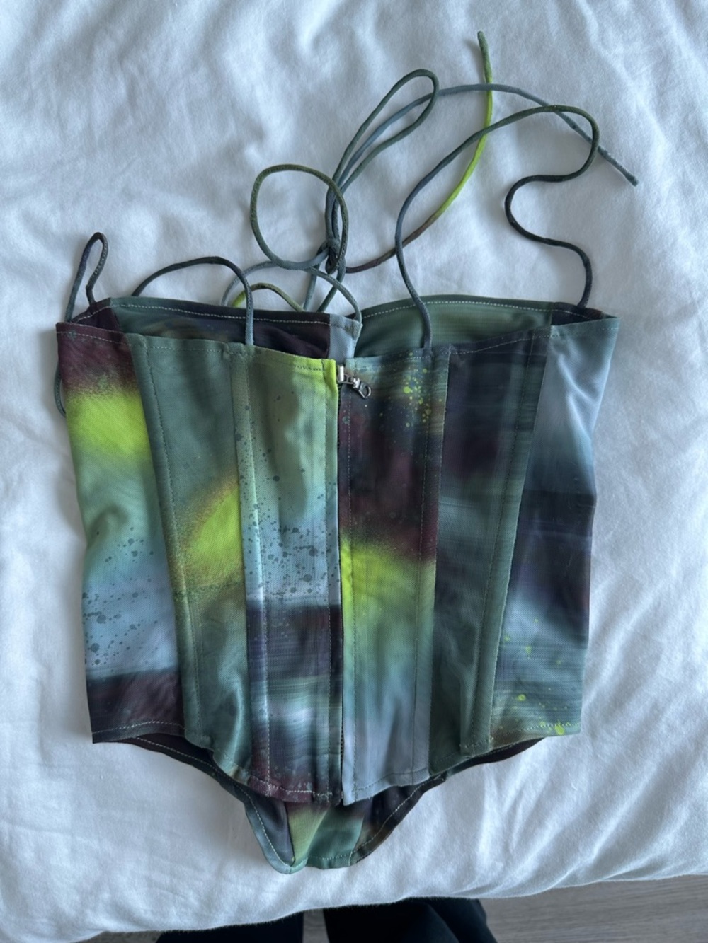 Miaou Green Gradient Bustier Top - Picture 3 of 4